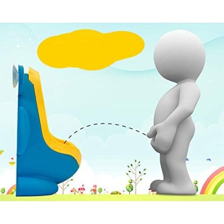 Pisoar pentru Baieti, Cyrax, 0-8 Ani, in Forma de Broasca, Perie Inclusa, Montare pe Perete, Carlig Autoadeziv Inclus, 29 x 22.5 cm, Albastru