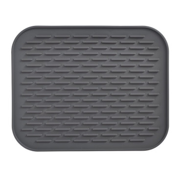 Covoras din Silicon pentru Scurgere Vase, Cyrax, Uz Casnic, Rezistent la Temperaturi Ridicate, Izolator, 30x24 cm, Negru