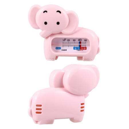 Termometru pentru Baie, Cyrax, Plutitor, Rezistent la apa, Multifunctional, Model Elefant, 11.5x9x2 cm, Roz