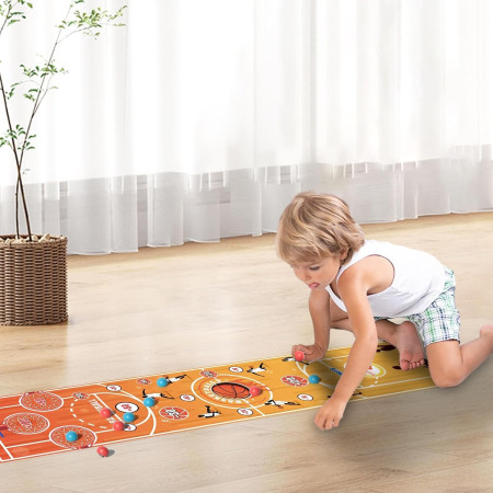 Joc Interactiv, Cyrax, Covor de Basket 90 x 20 cm, 1-4 Jucatori, +5 Ani, 6 Mingi Incluse, Maro