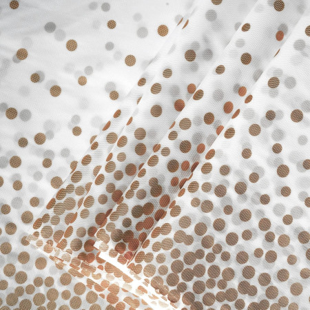 Fata de Masa, Cyrax, din PEVA, Imprimeu Buline, 137 x 274 cm, Impermeabila, Fara Pete, Curatare Rapida, Maro