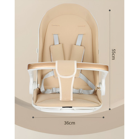 Carucior Sport Cyrax 3in1, 6-36 Luni, Reversibil, Pliabil, Tavita pentru Masa, Pozitie de Somn, Centura de Siguranta, Roti 360, Suport Pahar, Copertina pentru Soare, 33x66x85cm, Alb Model Pisica