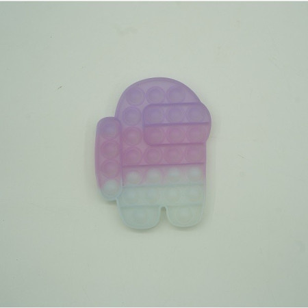 Cyrax Jucarie antistres din silicon, Pop it Now and Flip It, Among us, Transparent