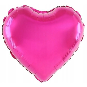 Balon din Folie Metalizata, Cyrax, Figurina Inimioara, Model Simplu, Tematica Iubire, 40 cm, Ambalaj Individual, Pai Inclus, Umflare cu Aer sau Heliu, Roz