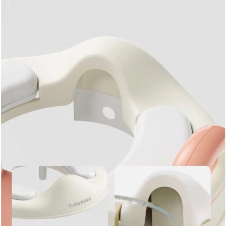 Capac WC cu Reductie, Cyrax, pentru Copii, cu Manere, Model Ursulet, Plastic Durabil, Roz