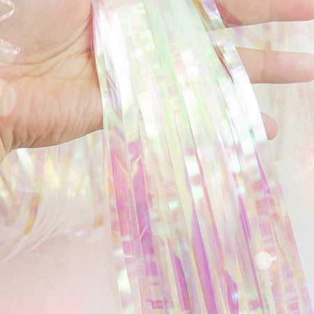 Perdea Franjurata, Cyrax, Model Decor Petrecere, pentru Fundal de Poze, Amenajare Colorata a Petrecerii, Dimensiune 100x200 cm, Roz