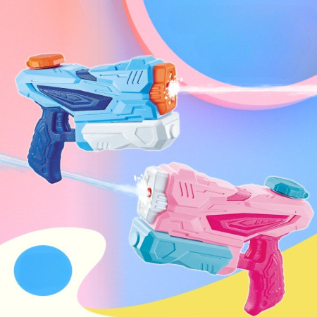 Pistol cu Apa pentru Copii, Rezervor, Pentru Piscina/Plaja, Cyrax, 6ani+,  3 duze, Albastru, 300ML