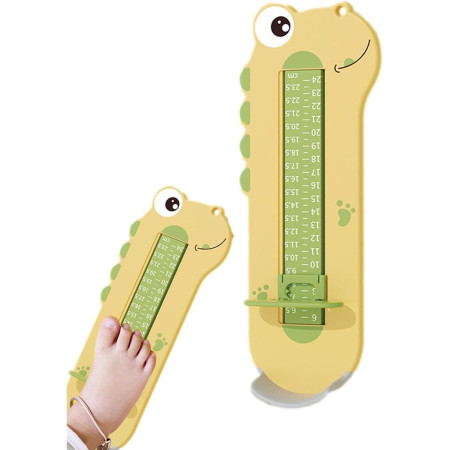 Dispozitiv de Masurat Talpa Piciorului pentru Bebelusi, Cyrax, 9-24, Model Dinozaur, Galben