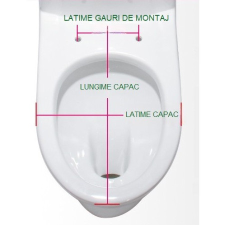 Capac de Toaleta cu Reductie 3 in 1, Cyrax, pentru Copii +3 Ani si Adulti, Coborare Lenta si Silentioasa, Instalare Usoara, din PP5 , in Forma de V, Alb/Roz