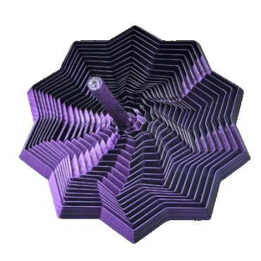 Jucarie Decompresie, Cyrax, Model Stea 3D, DuoChrome, Maner Spirala, Turn Magic Geometric, Multiple Forme, Anti-stress, 17 cm, Negru/Violet