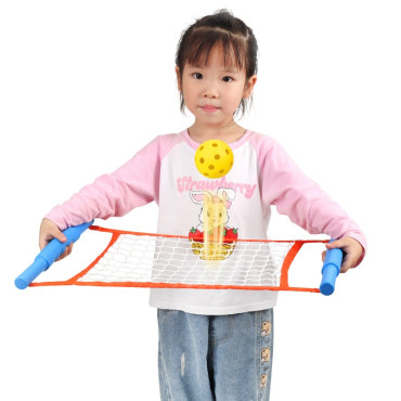 Joc Spikeball, Cyrax, pentru Copii, Joc in 2, pentru Plaja, Parcuri, Interior, 2 Plase, 2 Mingi Normale, 2 Mingi Luminoase, Senzorial, Prinderea Mingii, 50x30 cm,  Multicolor