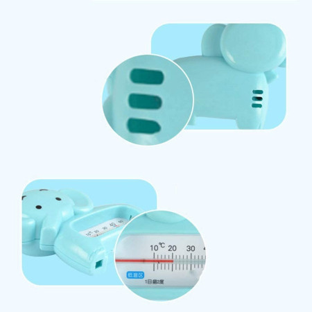 Termometru pentru Baie, Cyrax, Plutitor, Rezistent la apa, Multifunctional, Model Elefant, 11.5x9x2 cm, Albastru