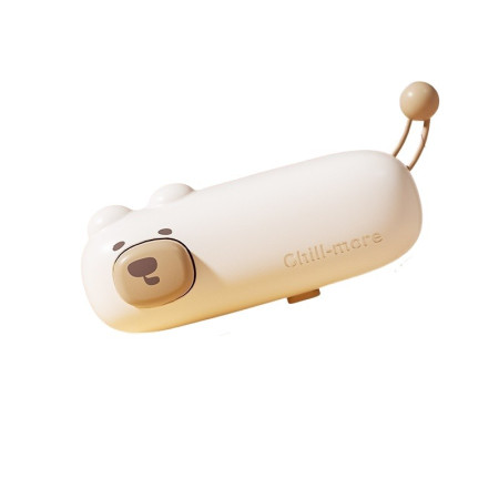 Aparat de Sigilat Ambalaje, Cyrax, Incarcare USB Tip C, 400 mAh, 10.2 x 3.7 x 4.3 cm, Model Ursulet, Maro