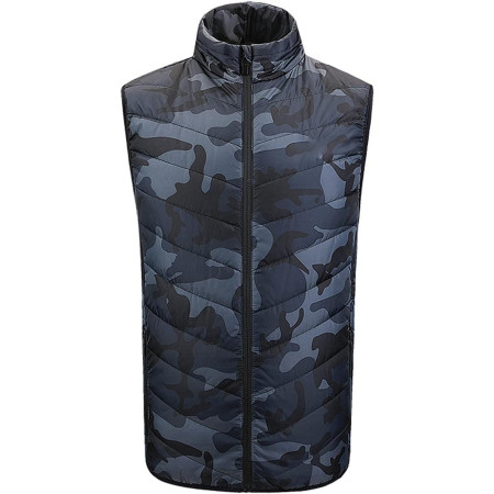 Vesta cu Incalzire,  Unisex, 2 Zone de Incalzire, Umplutura Bumbac, 3 Trepte de Temperatura, Incarcare USB, Albastru, 45 - 50 kg, Marime M