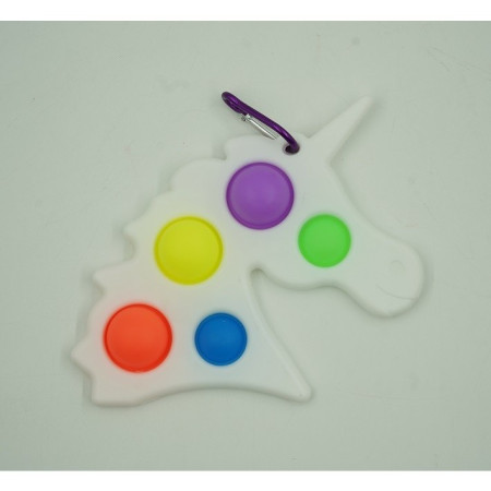 Jucarie Antistres Cyrax - Fidget Toy, Simple Dimple, Unicorn, Alb