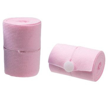 Set 2 Centuri de Monitorizare a Ritmului Cardiac Fetal,  Material Moale si Elastic, 6 x 130 cm, Roz