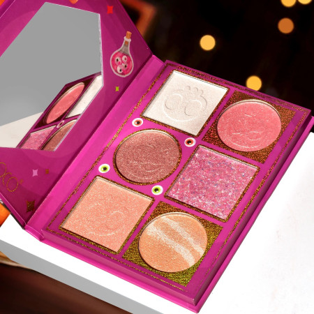 Paleta Iluminatoare, Cyrax, 6 Nuante, Halloween, Culori Calde, Dreptunghiulara, 160g, Valabilitate 24 Luni, 17.4x11.5x1.3 cm, Varianta A, Nude-Rose