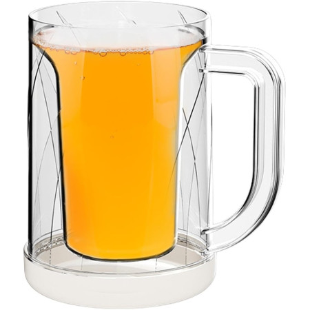 Cana Frigorifica cu Gheata, Cyrax, 14.2 x 10.4 x 14.7 cm, Plastic, 800 ml, Transparent