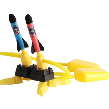 Cyrax Jucarie pentru copii, lansator rachete cu piciorul, doua lansatoare, 6 rachete, fara lumina