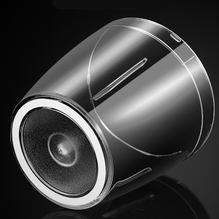 Borcan Feliator de Fructe si Legume, Cyrax, Lame in Inox Incorporate, Feliator pentru Fructe si Legume de Dimensiuni Mici si Medii, 10.5 x 6 cm, Negru