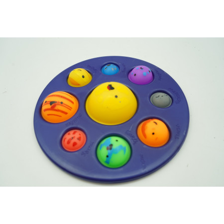 Cyrax Jucarie senzoriala Dimple fidget toy, Planetariu, Albastru, 18x18 cm