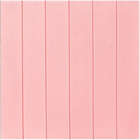 Set 10 Placi Tapet 3D,  70 x 70 cm, Grosime 3 mm, din Rasina, Tip Placi de Lemn, Suprafata Acoperita 4.9 mp, Roz Pudrat