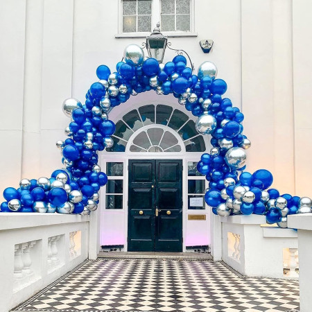 Set 12 Baloane, Cyrax, din Latex Standard, 25 cm, Albastru