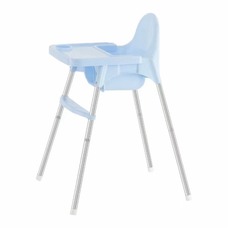 Scaun de masa telescopic pentru bebelusi si copii, Cyrax, cu Suport picioare si Centura de siguranta, reglabil pe inaltime, Varsta 6-32 luni, Albastru