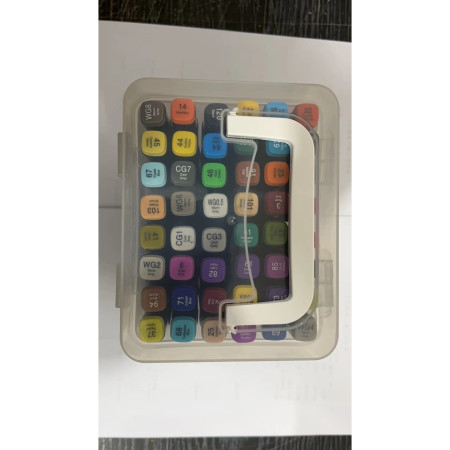 Set Cutie 48 Markere, Cyrax, cu Alcool, Artist Markers, Cutie Plastic cu Maner, Cyrax, Multicolor