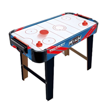 Masa Air Hockey Graffiti cu Picioare Lungi, Cyrax, PVC, 2 Pucuri, Tabela Scor, 2 Impingatoare, 76x38x61 cm, Albastru