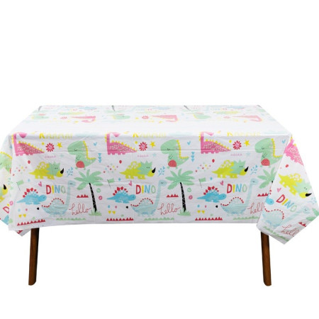 Fata de Masa Dreptunghiulara, Cyrax, Colectia Dino Park, 180 x 108 cm, din PE, Anti-pete, Impermeabila, Multicolor