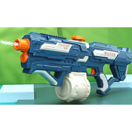 Pistol cu Apa pentru Copii, Rezervor 600ml, Cyrax, 14ani+, cu baterie 1200mAh, Electric Burst, Albastru/Alb, 1000ML