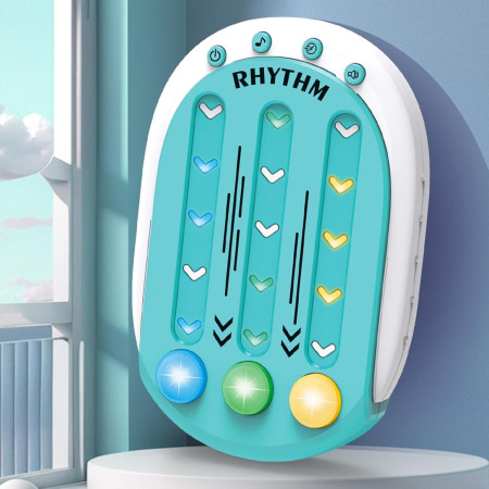 Jucarie Interactiva, Cyrax, Tip Jocuri Ritmice, +3 Ani, din ABS, 8 Niveluri de Joc, 9.5 x 2.5 x 13.6 cm, Albastru