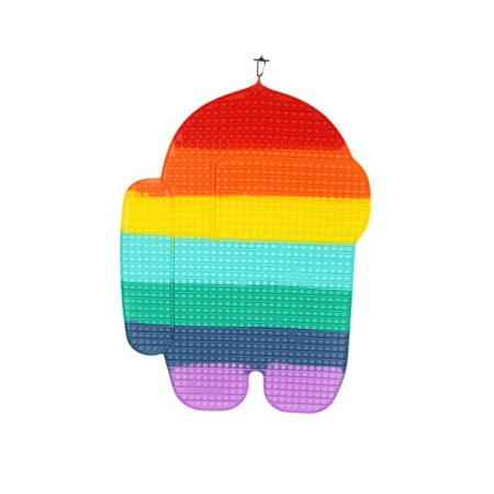 Jucarie antistres din silicon, Cyrax®, Pop It Now and Flip It, Among Us, 85 cm