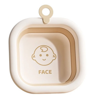 Cada Pliabila pentru Baie pentru Copii, Cyrax, Cadita pentru Bebelusi, Model Patrat pentru Fata, Maro, 30x30x3.5 cm, 3.5 L