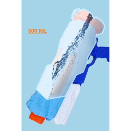 Pistol cu Apa pentru Copii, Rezervor, Pentru Piscina/Plaja, Cyrax, 6ani+,  5 duze, Quick Fill, Albastru, 800ML