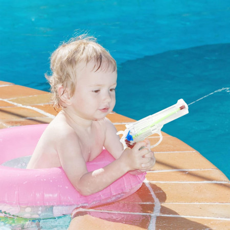 Pistol cu Apa, Cyrax, pentru Copii, din Plastic, 16 x 5 x 2 cm, Transparent/Albastru