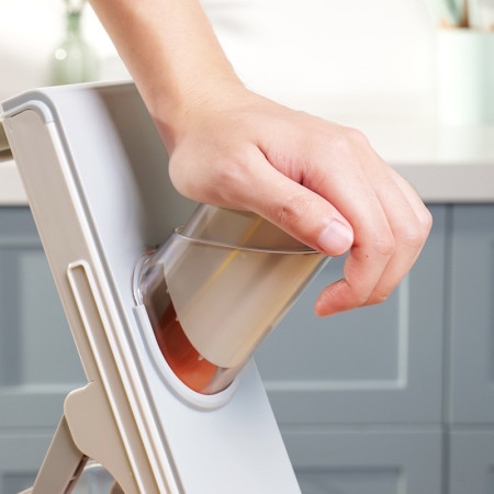 Feliator de Legume Multifunctional, Cyrax, Taieturi Diferite, Razatoare pentru Bucatarie, Taietor de Cartofi, Presa Manuala, Pliabila, Extensibila, PP PET, 23.5x9.5x5.5 cm, Alb