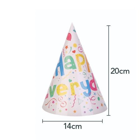 Set 6 Coifuri Happy Everyday, Cyrax, pentru Petrecere, 20x14 cm, Multicolor