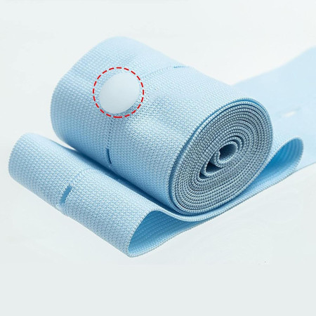 Set 2 Centuri de Monitorizare a Ritmului Cardiac Fetal,  Material Moale si Elastic, 6 x 130 cm, Albastru