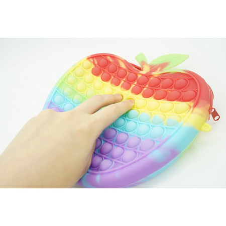 Jucarie antistres din silicon, Cyrax, Pop It Now and Flip It, Geanta de umar, Mar, Multicolor