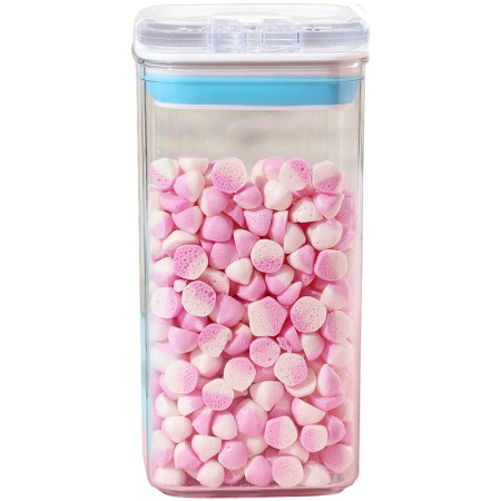 Cutie de Depozitare Alimente, Cyrax, Cutie de tip Container pentru Bucatarie, Cutie pentru Condimente, din PET ABS Silicon, 10 x 10 x 20.5 cm, 370 g, 1.2L Transparenta