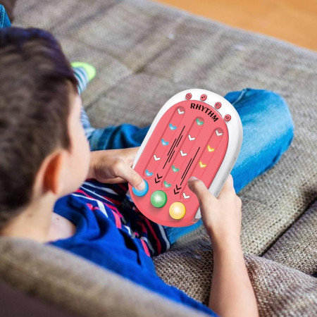 Jucarie Interactiva, Cyrax, Tip Jocuri Ritmice, +3 Ani, din ABS, 8 Niveluri de Joc, 9.5 x 2.5 x 13.6 cm, Rosu