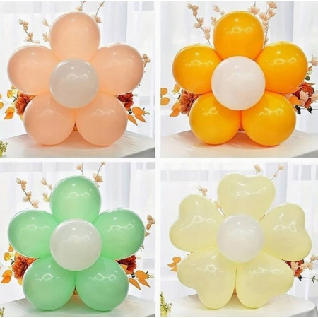 Suport pentru Baloane, Cyrax, care Formeaza o Floare, cu Un Singur Strat, pentru 6 Baloane, 6x6cm, 2.7g