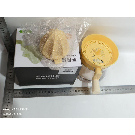 Storcator de Citrice Manual, Cyrax, Rezistente, Usor de Folosit si Depozitat, Durabil, Calitativ, 16.5x13cm, Transparent/ Galben