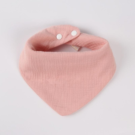 Baveta Triunghiulara, Cyrax, din Bumbac, pentru Copii 0-12 Luni, 33x32 cm, Rezistenta la Apa, Roz