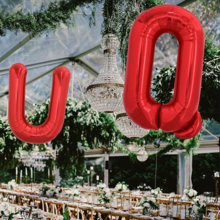 Balon Folie Metalizata Litera Q, Cyrax, 40 cm, Umflati cu Heliu sau Aer, Ambalaj Individual, Pai inclus, Rosu