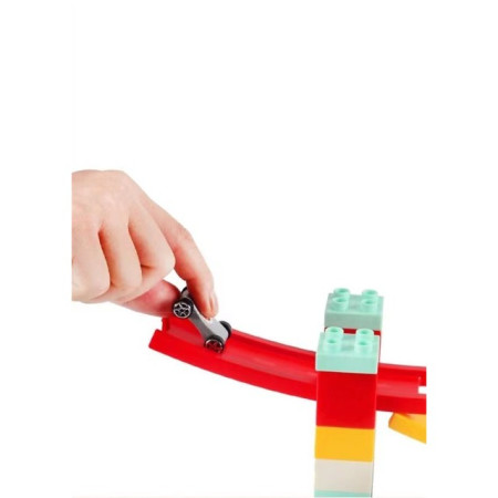 Set piese pentru constructie, Cyrax, Rampa auto, 30 piese, Masinute incluse