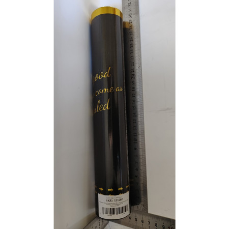 Tun Confetti Petrecere, Cyrax, Lungime 30 cm, Negru/Auriu