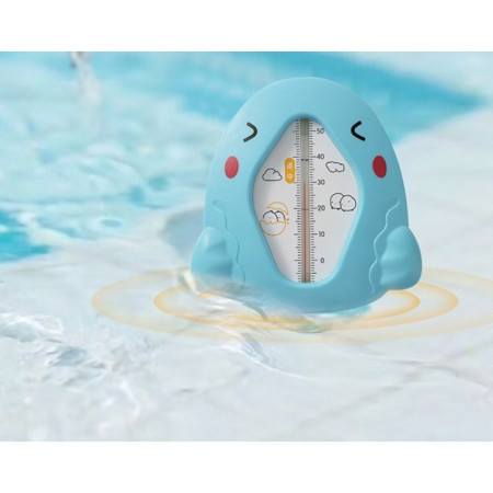 Termometru pentru Baie, Cyrax, Plutitor, Rezistent la apa, Multifunctional, Model Gaina, 10.5x10.5x2.5 cm, Albastru